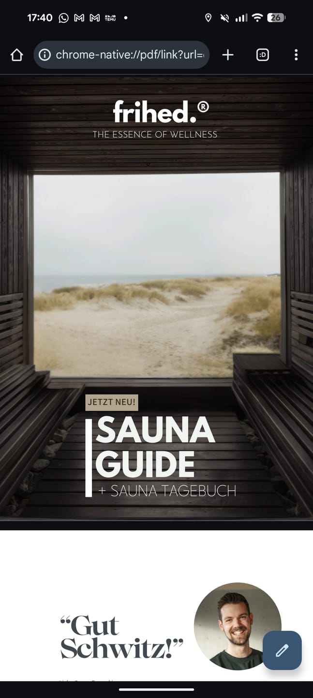 Customer photo review of Digitaler Saunaguide mit Tagebuch