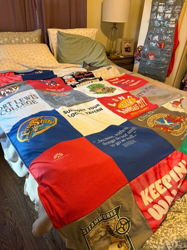 Customer photo review of Classic T-Shirt Blanket