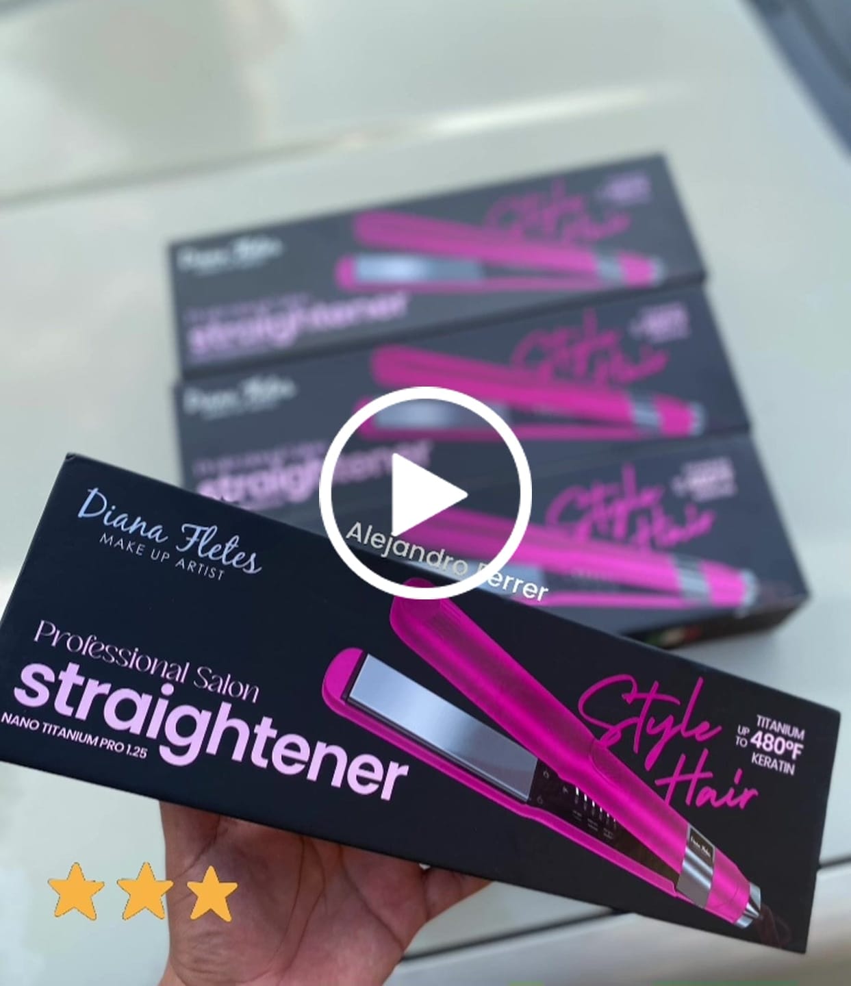 Customer video review of Plancha Profesional Titanium con Tecnología Italiana Diana Fletes