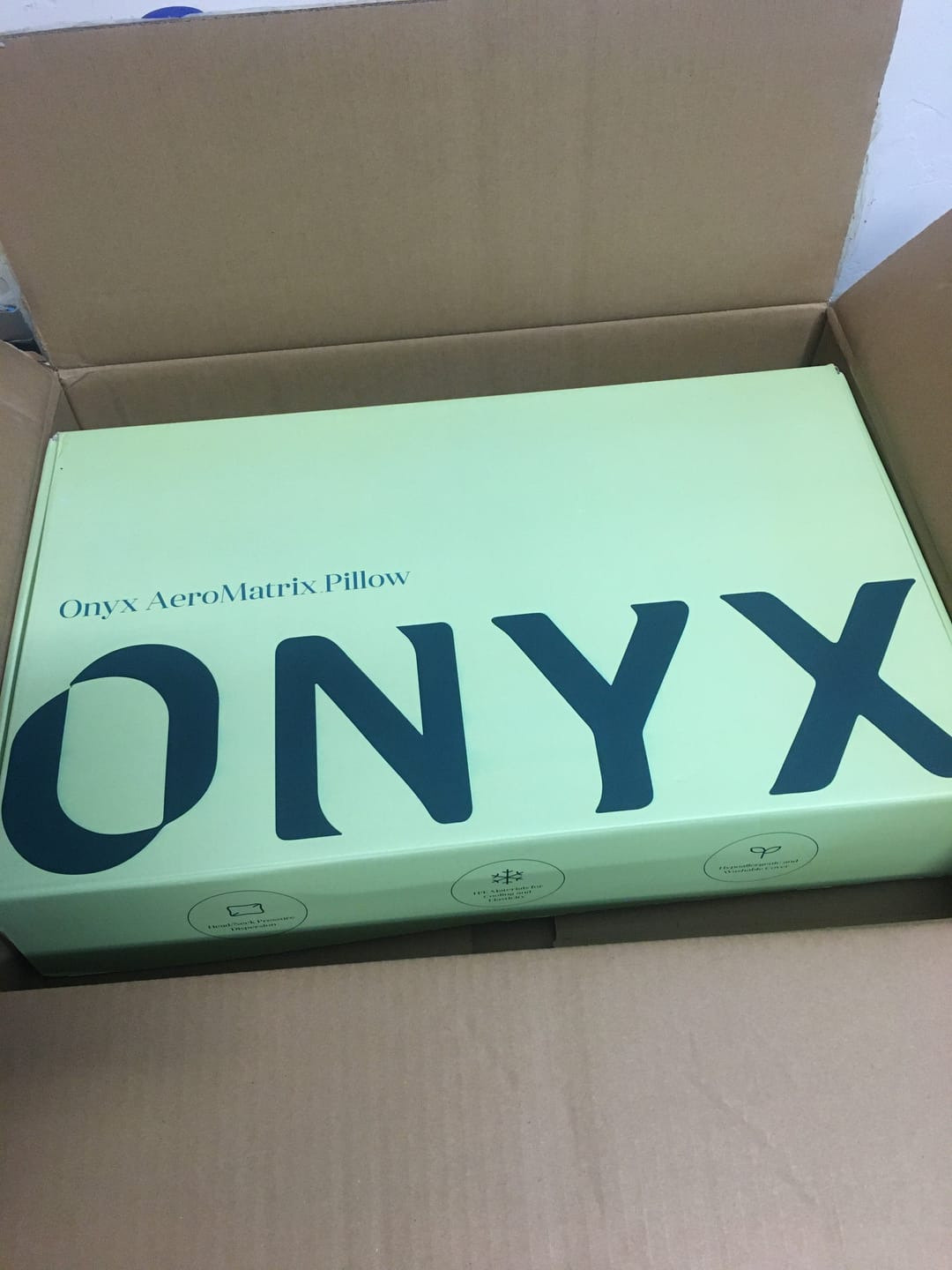 Customer photo review of Onyx AeroMatrix Pillow
