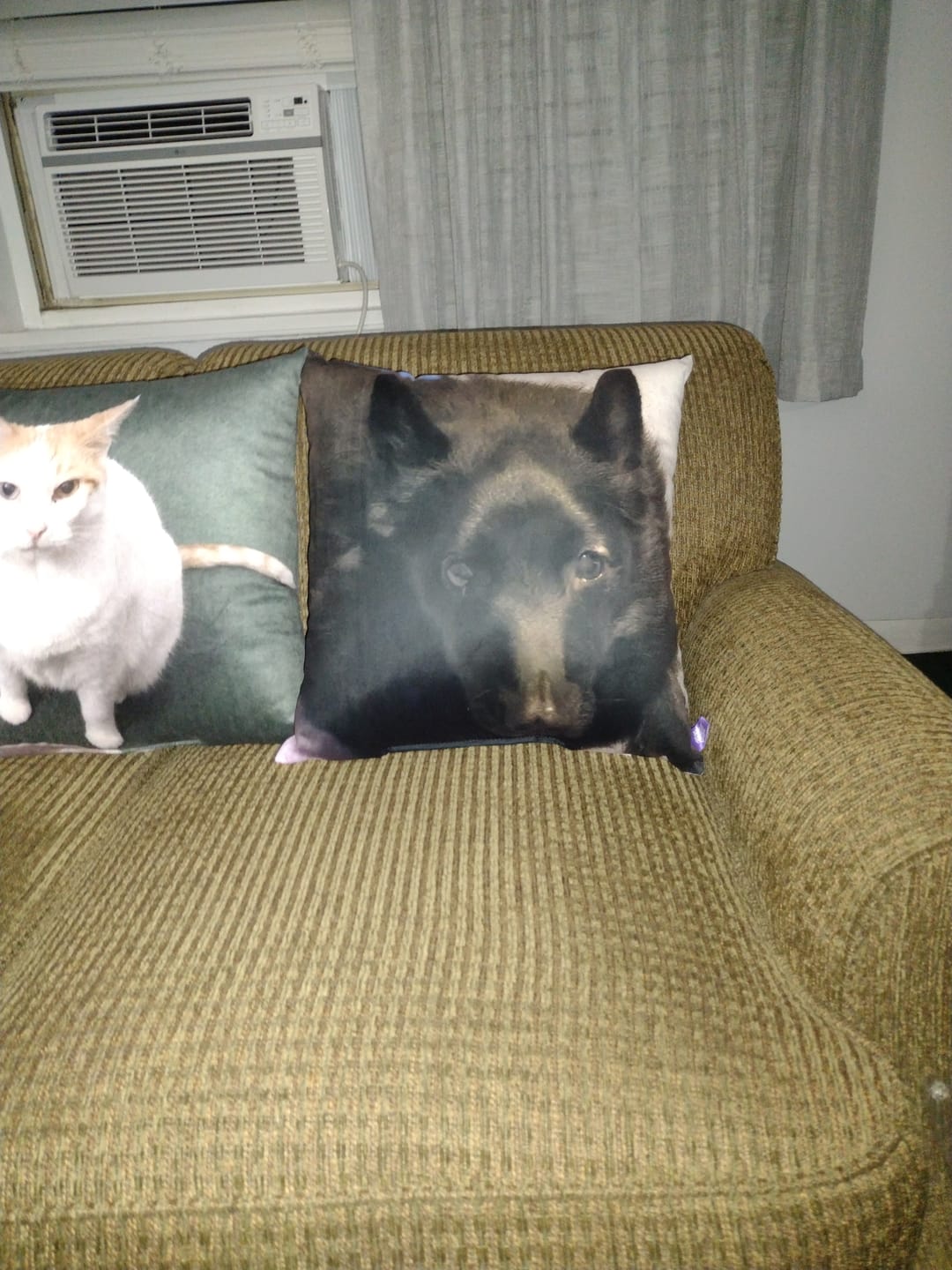 Customer photo review of Custom Photo Pillow with Your Dog Photos, Print Pet Photo on Pillow