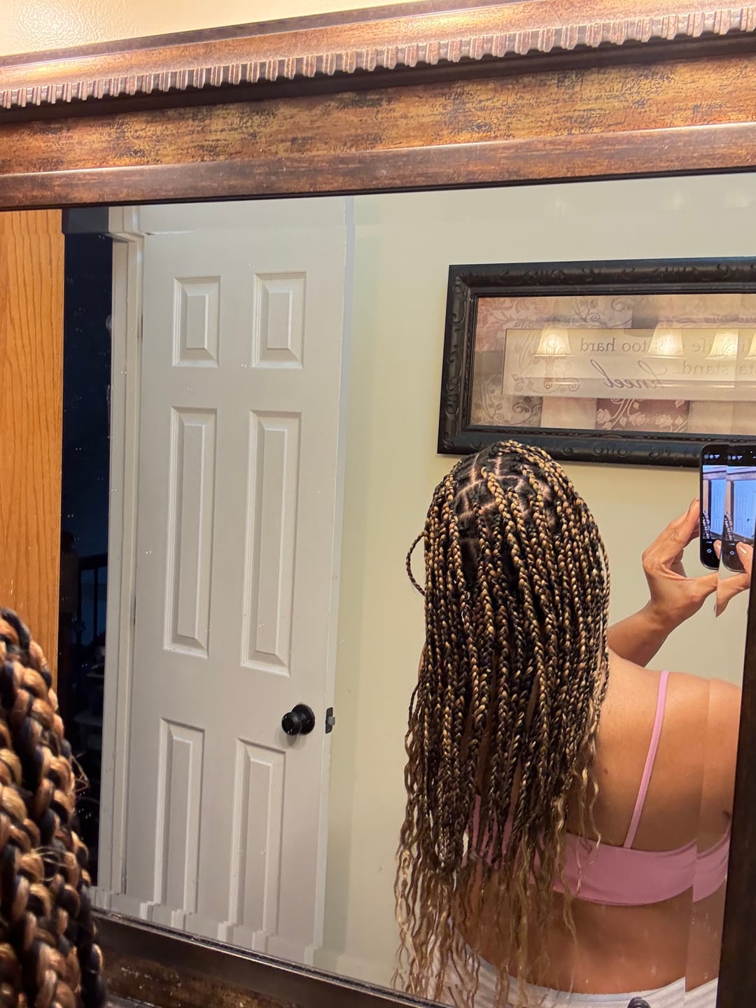 Customer photo review of #27 Honey Blonde Body Wave Human Crochet Hair