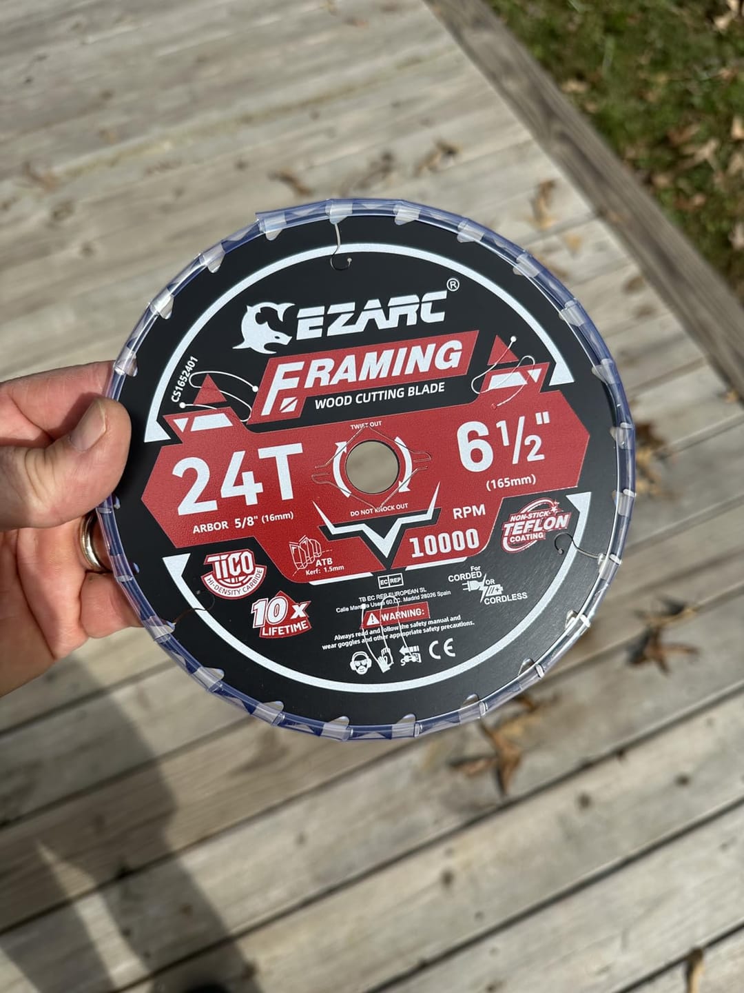 Customer photo review of EZARC 7-1/4 Inch Circular Saw Blades Wood Cutting Blade, Ultra-Thin 1.5mm Kerf, Non-Stick Coating, 2 Pack
