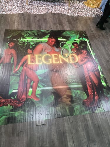 Customer photo review of Custom Floor Decals for Birthday&Baby Shower&Wedding Party Decorations