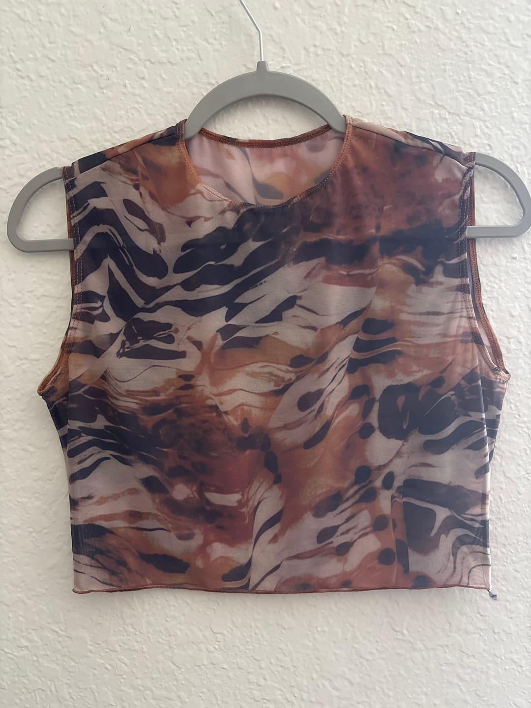 Customer photo review of Mesh Crop Top- Animal - FINAL SALE