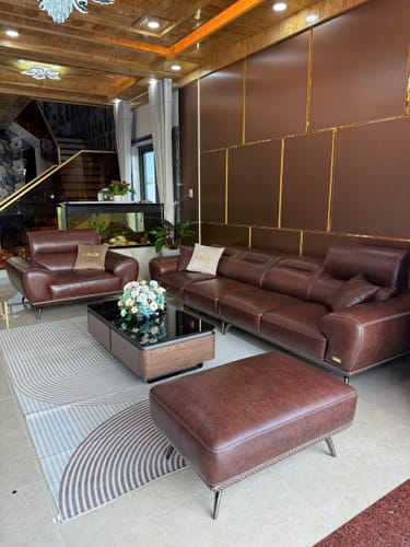 Customer photo review of Sofa văng da 3 chỗ tựa gật gù sang trọng AVIA