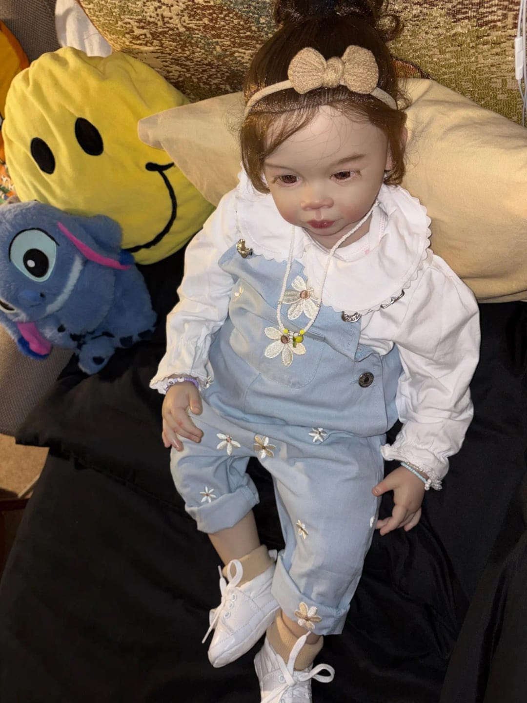 Customer photo review of Blue Flower Embroidery Jumpsuit
