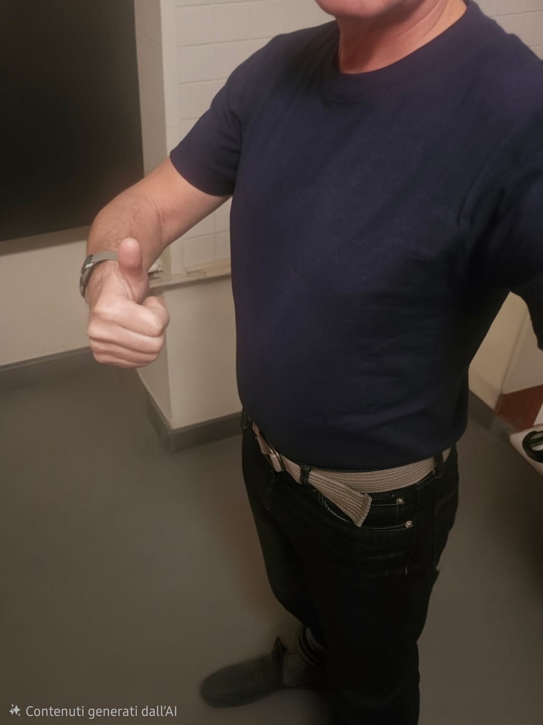 Customer photo review of Classic Fit Loopwheel Slub Cotton T-Shirt