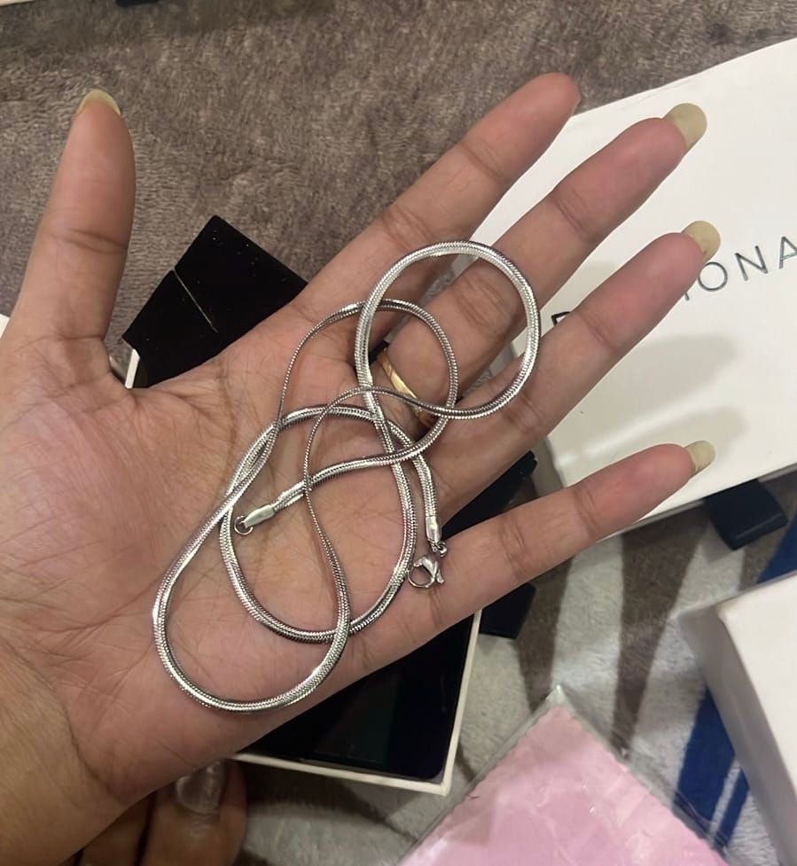 Customer photo review of Silver Snake Chain for Men