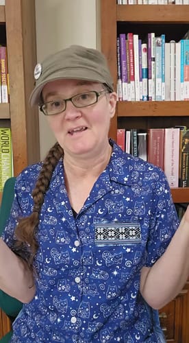 Customer photo review of Star Cats Curvy Button Up Shirt