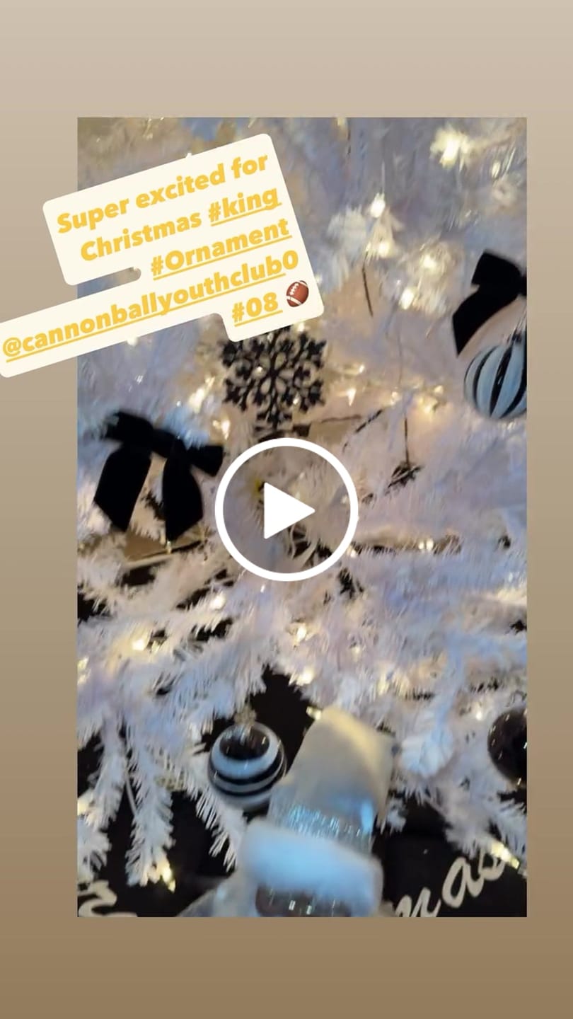 Customer video review of American Football Shoulder Pads and Helmet Personalized Ornament