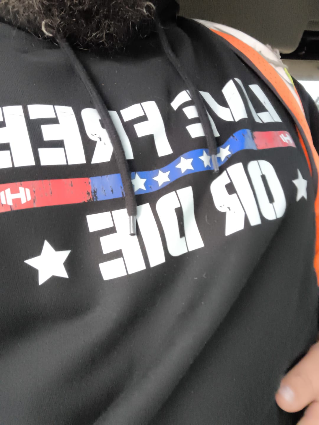 Customer photo review of Camouflage Flag Hoodie