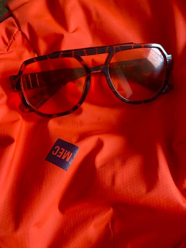 Customer photo review of 100% Blue Light Blocking Orange Metalless Pilot Glasses NR2309-B98