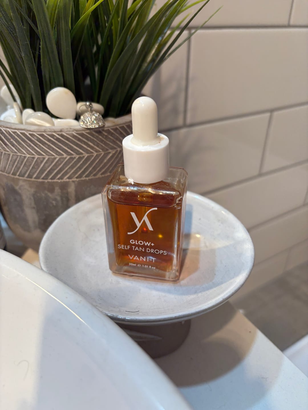 Customer photo review of Glow+ Self Tan Drops