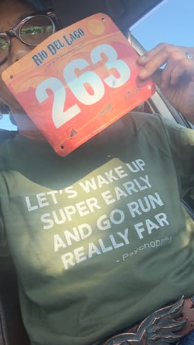 Customer photo review of Wake Up Early T-Shirt