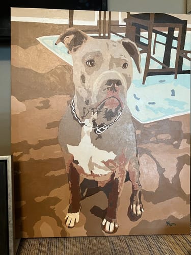 Customer photo review of Custom Pet Paint By Numbers