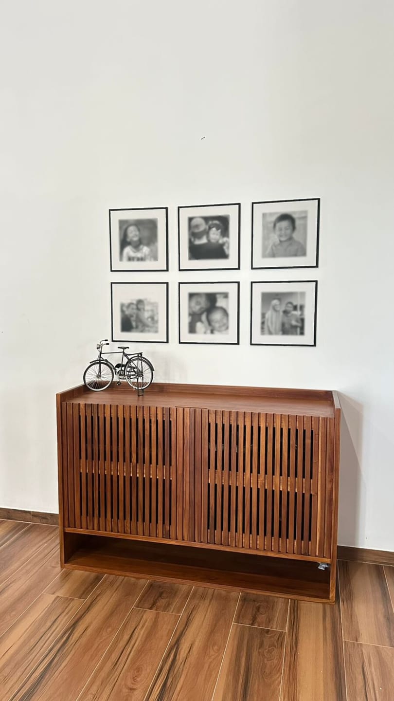 Customer photo review of Custom-Made | Medium Size Teak Shoe Cabinet