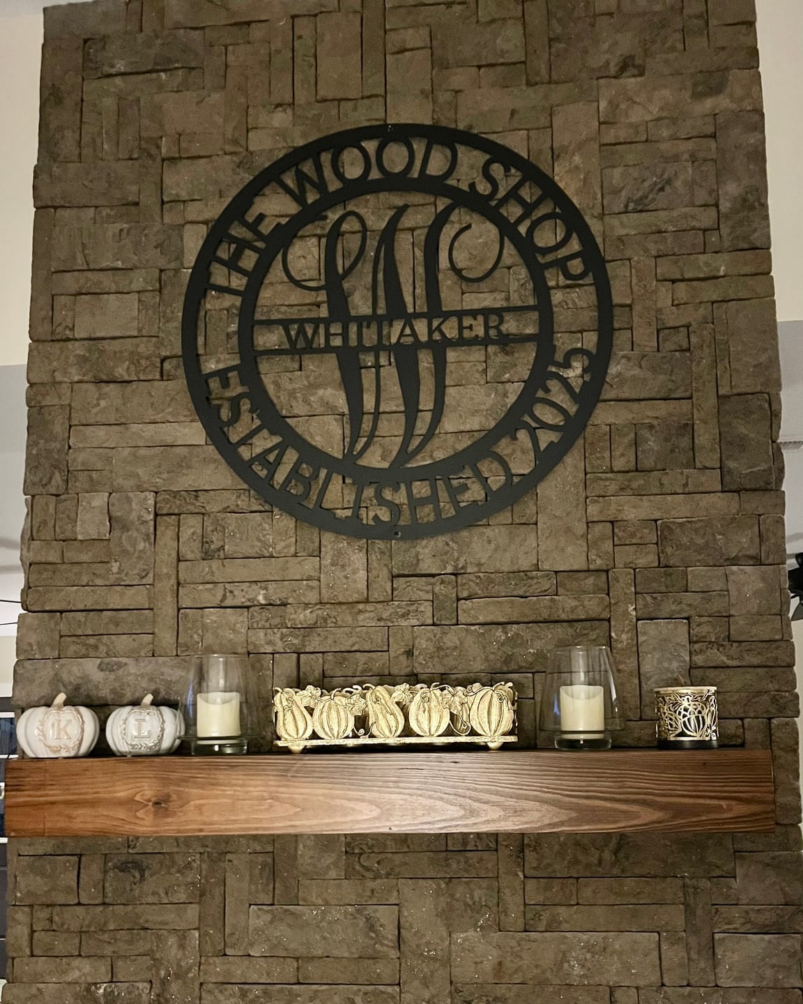 Customer photo review of Personalized Elaborate Name Steel Sign - Custom Anniversary & Wedding Gift