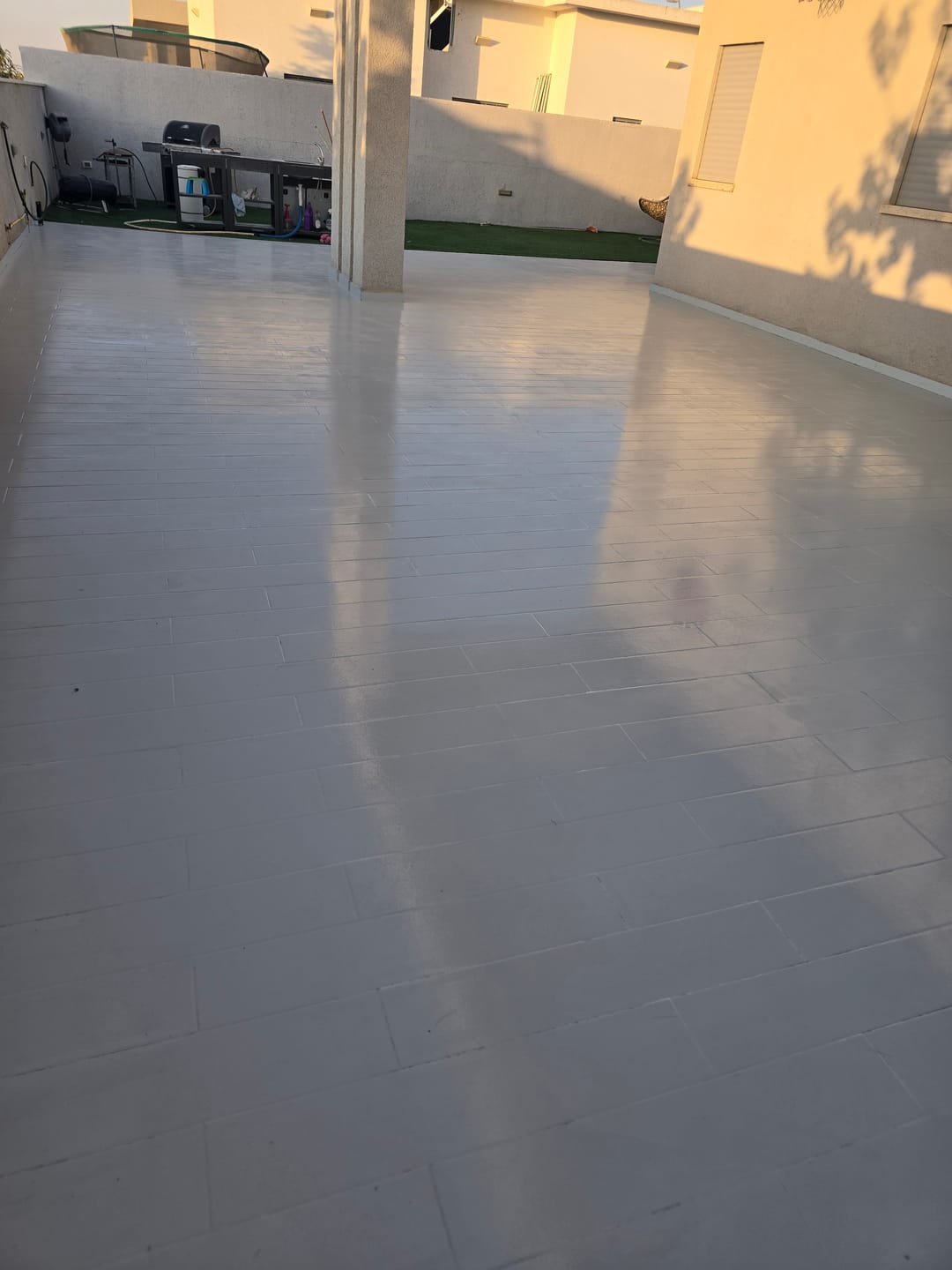 Customer photo review of צבע רצפות לשימוש חיצוני - פוליאוריתן דנברגלוס אקרילי עליון