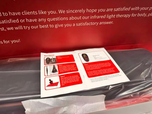 Customer photo review of Friend Red and Infrared Light Therapy Mat