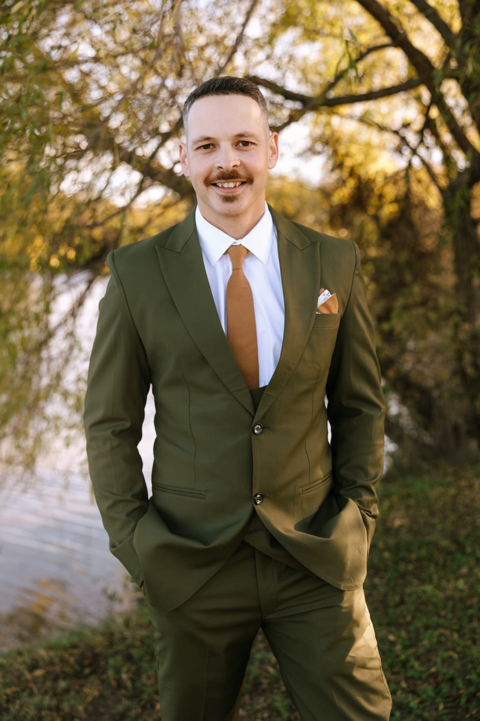 Customer photo review of The Desert Dreams Rust Tie Set