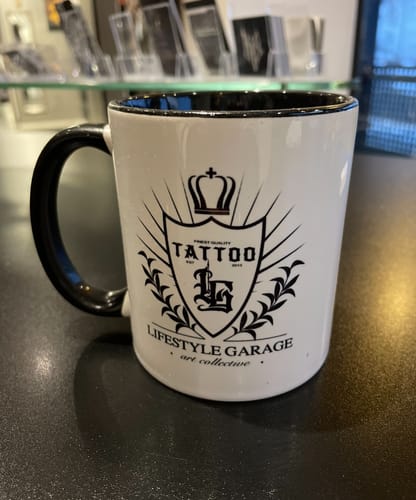 Customer photo review of TassenExpress - Becher Keramik Tasse mit Logo bedruckt 325ml Firmenlogo