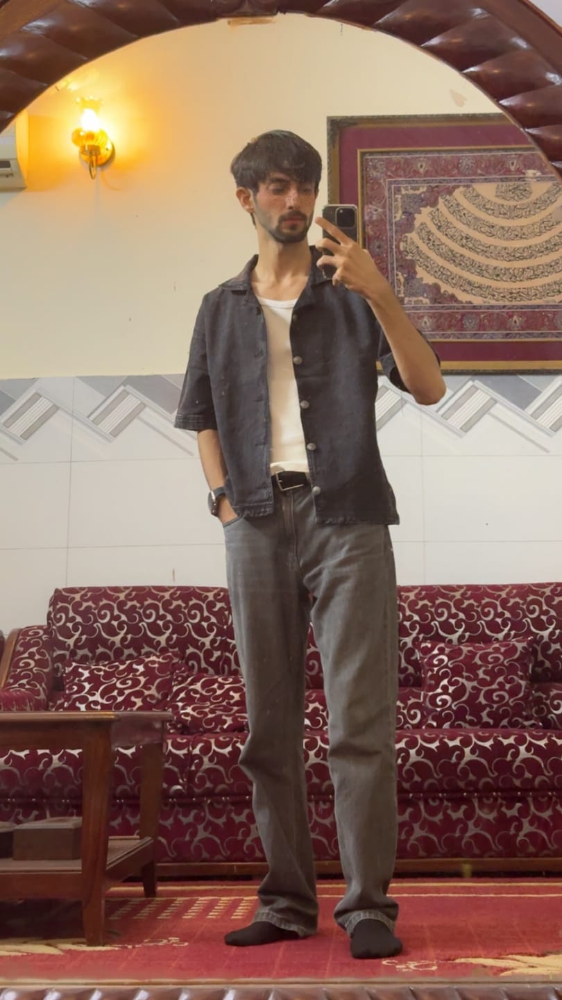 Customer photo review of Black Acid Wash Cuban Shirt // UNISEX