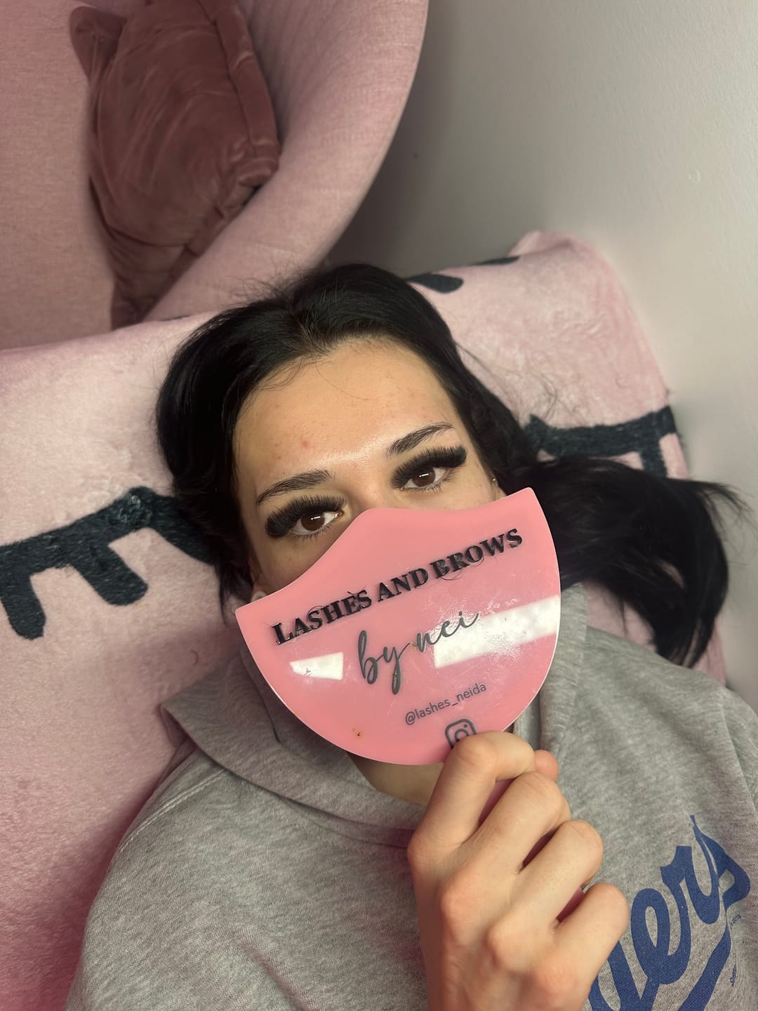 Customer photo review of Cashmere Fauxmink Lashes