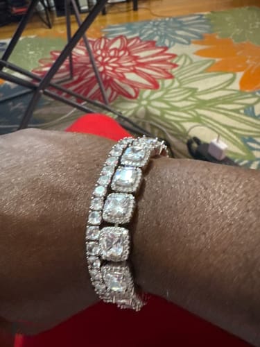 Customer photo review of 12mm Ice Crystal Square Tennis Chain