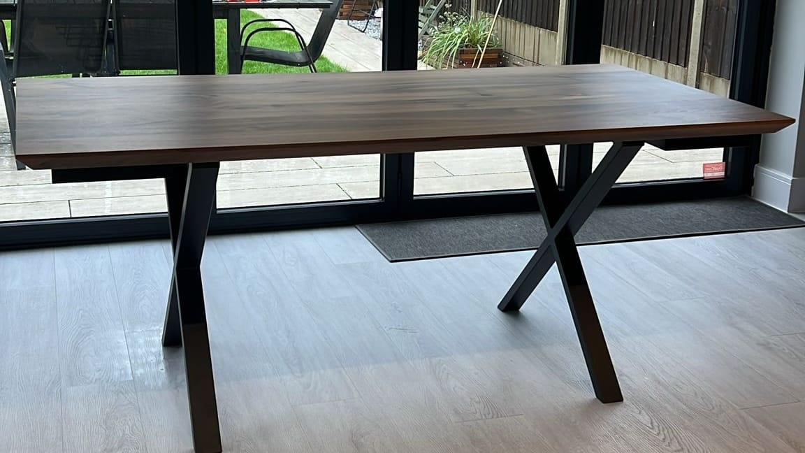 Customer photo review of Eva Extendable Walnut Dining Table