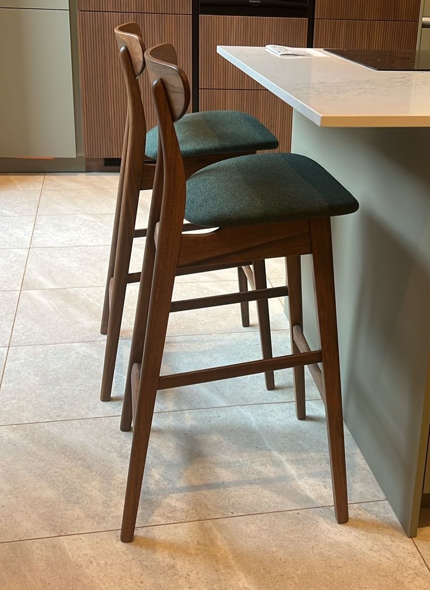 Customer photo review of Eva Walnut Bar Stool