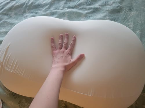 Customer photo review of Airsky Side Sleeper Memory Foam Pillow Ergonomic Contour Pillows for Neck Pain Relief M1