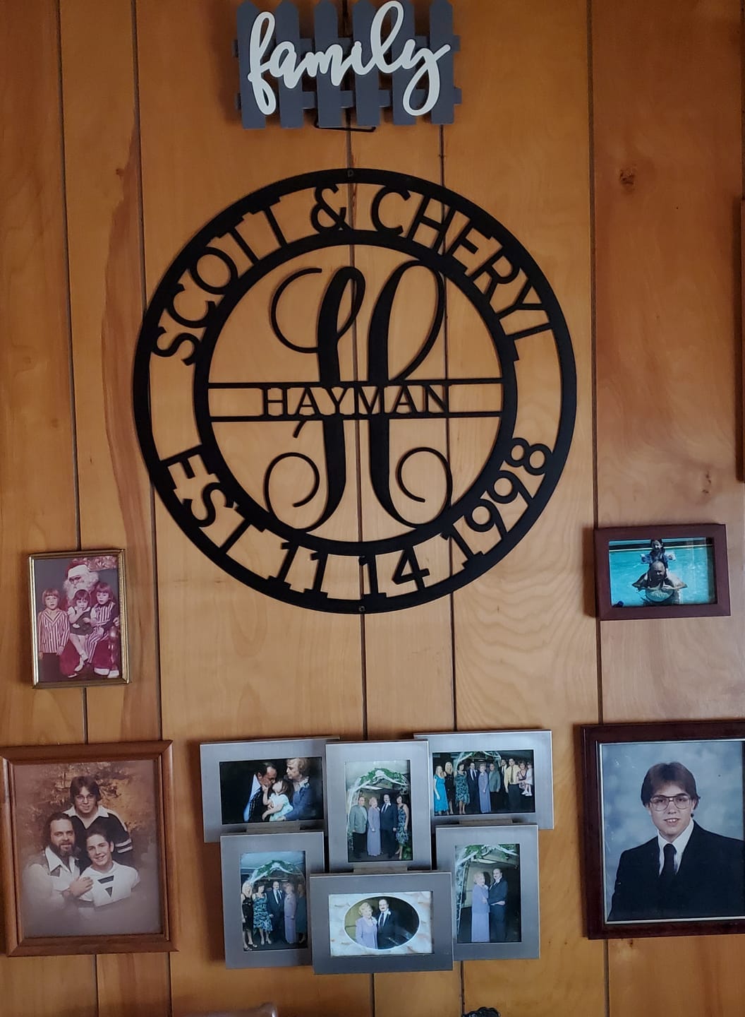 Customer photo review of Personalized Elaborate Name Steel Sign - Custom Anniversary & Wedding Gift