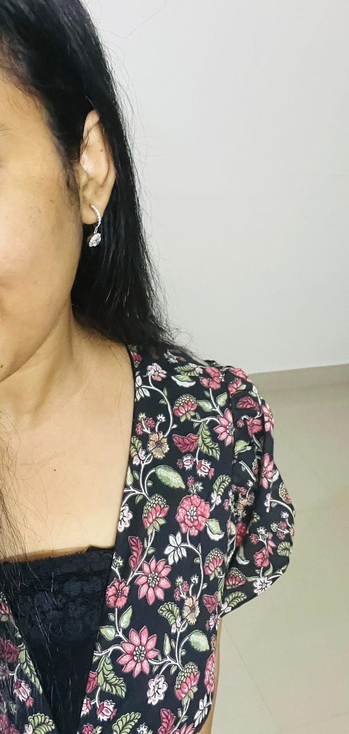 Customer photo review of Silver Zircon Drizzle Drop Earrings