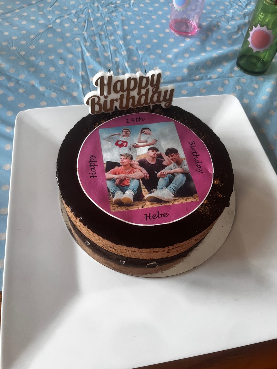 Customer photo review of 15 cm Round Custom Edible Icing Image