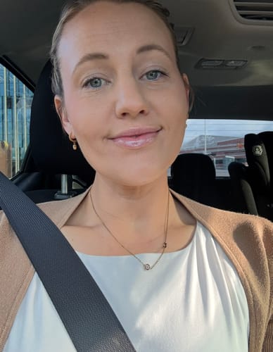 Customer photo review of Sideways Initial Letter Evil Eye Necklace