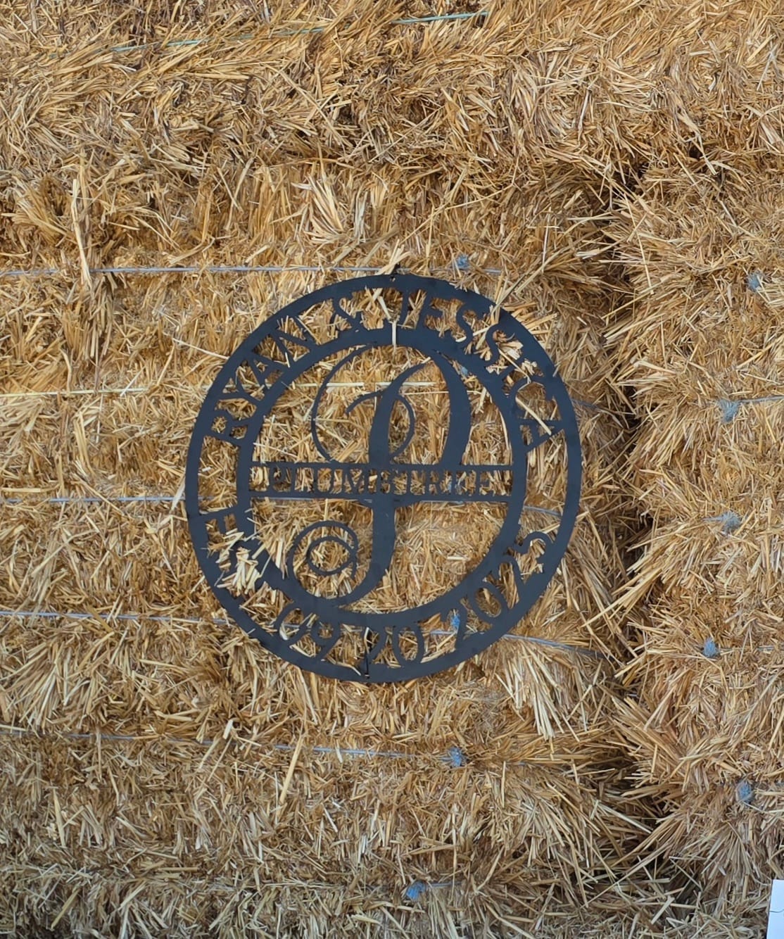 Customer photo review of Personalized Elaborate Name Steel Sign - Custom Anniversary & Wedding Gift