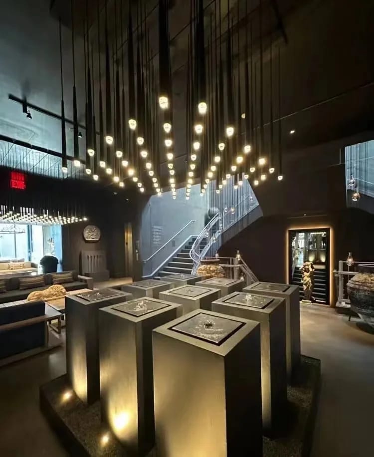 Customer photo review of Contemporary Chandelier for High Ceiling Living Room & Foyer