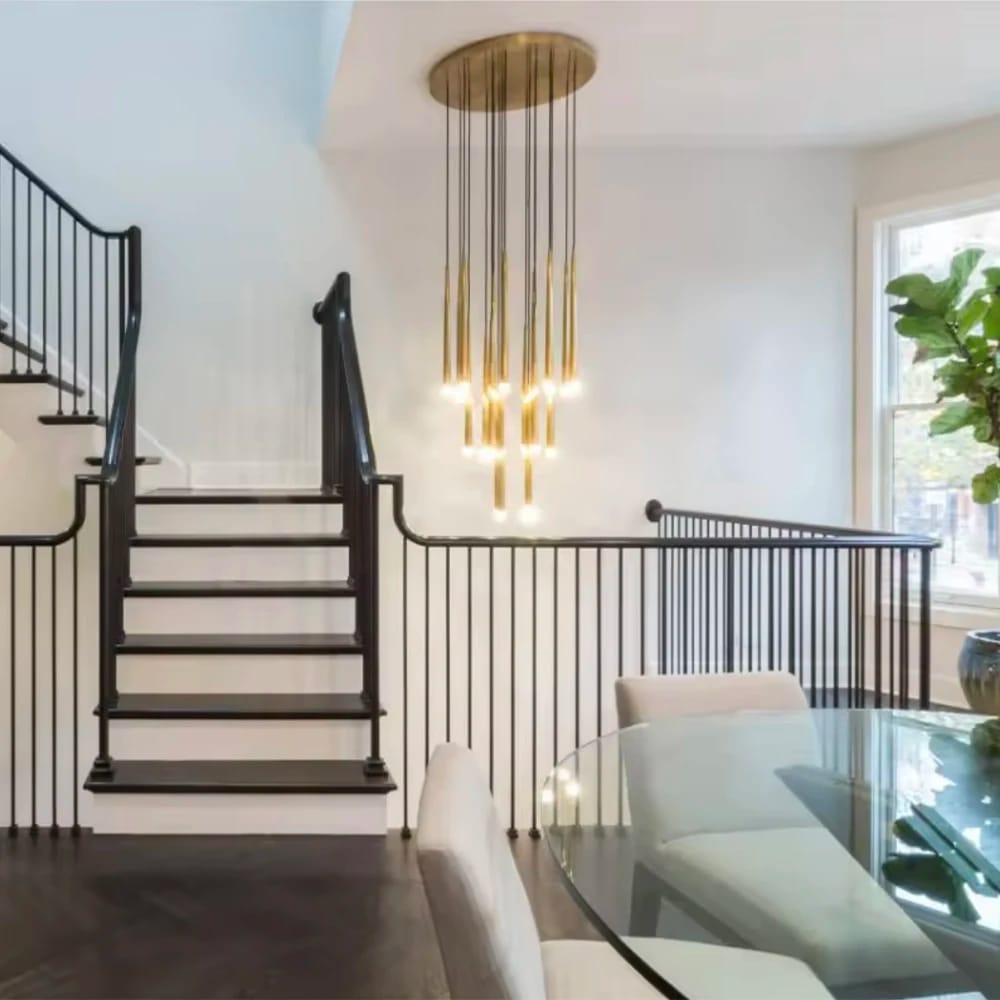 Customer photo review of Contemporary Chandelier for High Ceiling Living Room & Foyer