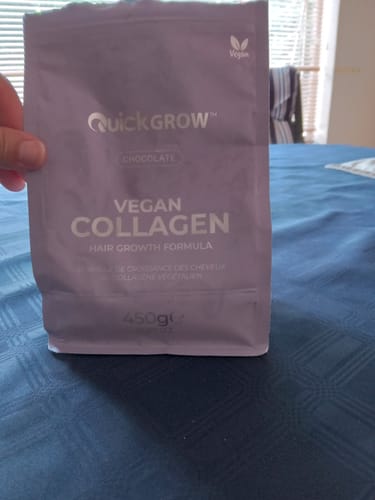 Customer photo review of Quick Grow Chocolate Vegan Collagen - Plant-Based Supplement 450G