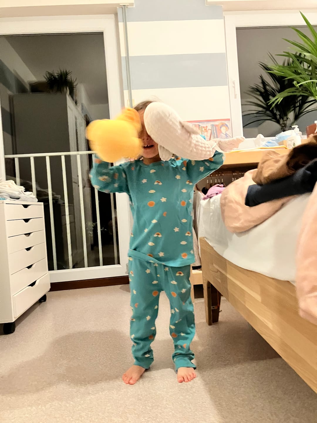Customer photo review of Turquoise Skies Organic Pyjamas