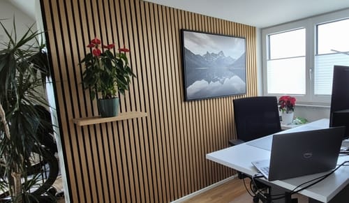 Customer photo review of Akustikpaneele Rustikale Eiche | XL 300 cm x 60 cm | Dreiseitig Echtholzfurnier