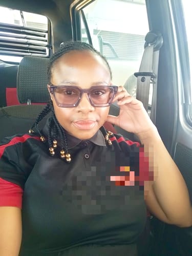 Customer photo review of Grey Superstar Logo Sunglasses