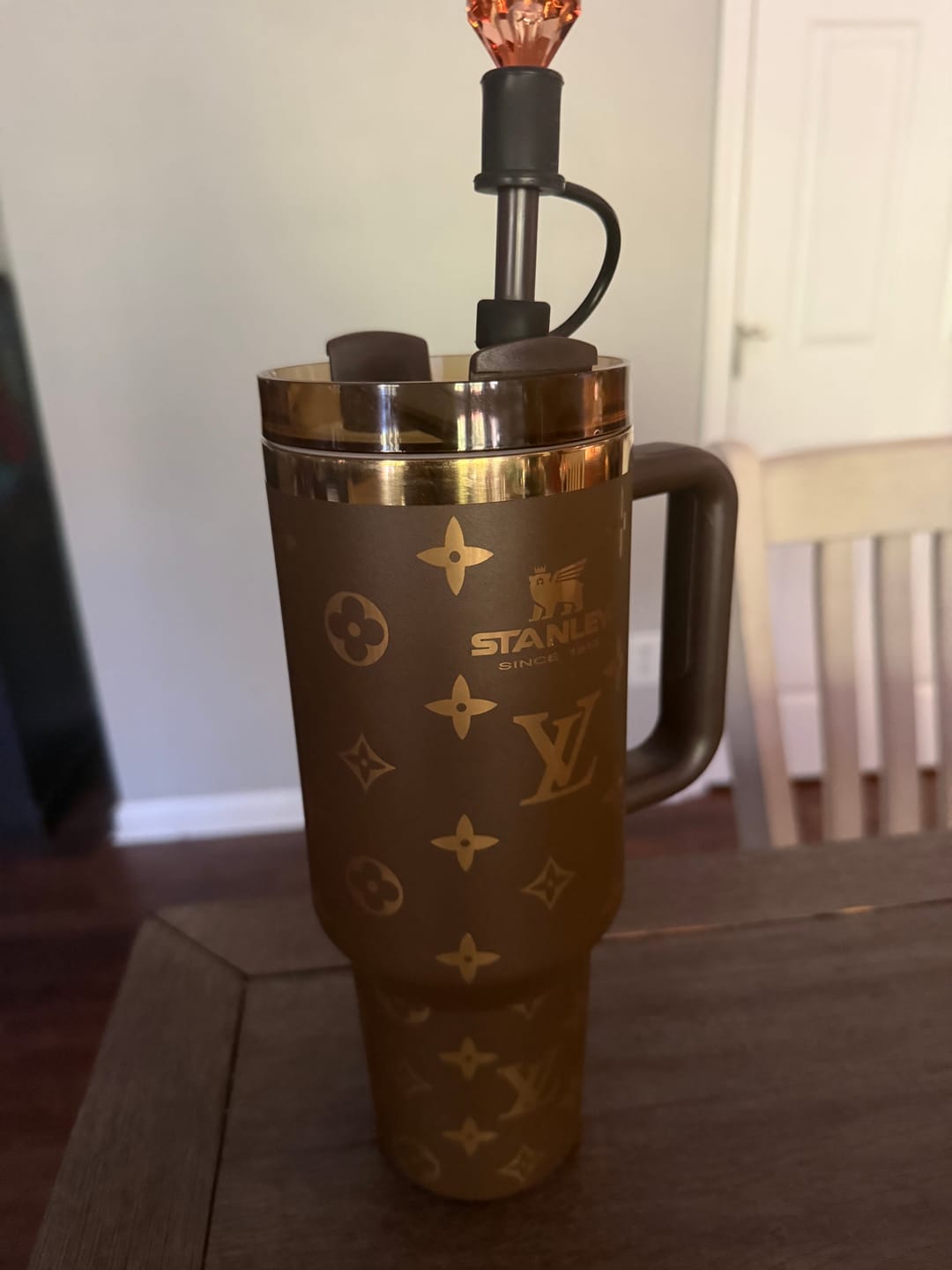 Customer photo review of Luxe Tri-color Crystal Gem Straw Toppers(3-pack)