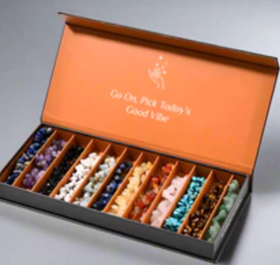 Customer photo review of 12 Natural Crystal Bracelets in a Box