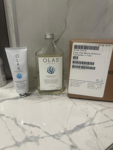 Customer photo review of OLAS Marine Bio-Active Whitening Toothpaste