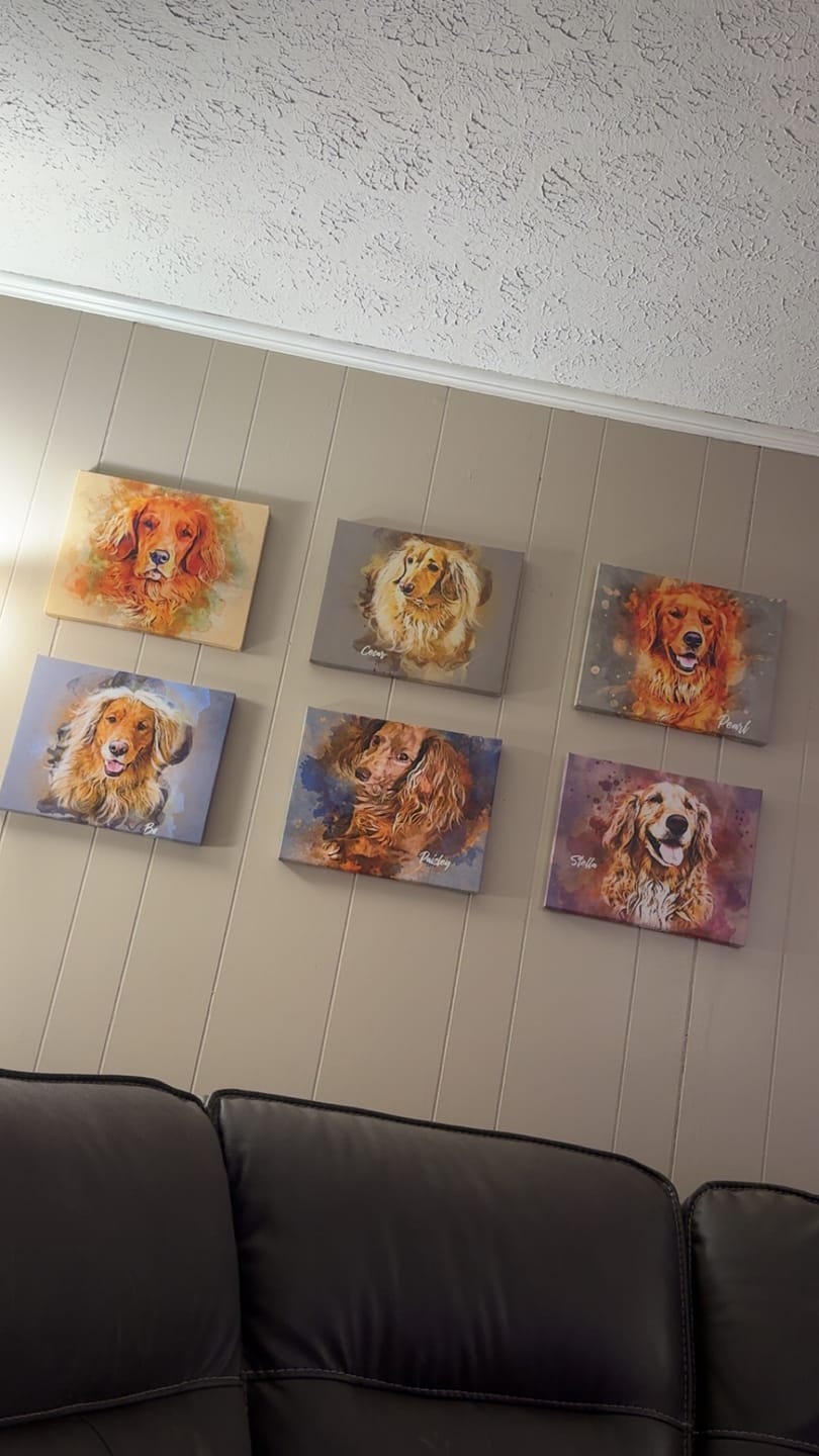 Customer photo review of Custom Watercolor Pet Portrait – Contemporary Neutral Style (CN)