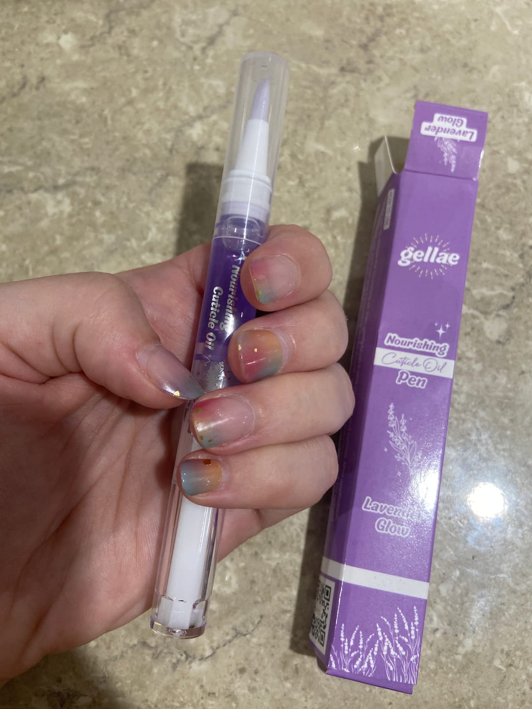 Customer photo review of Nourishing Cuticle Oil Pen & Gellae Nail Remover