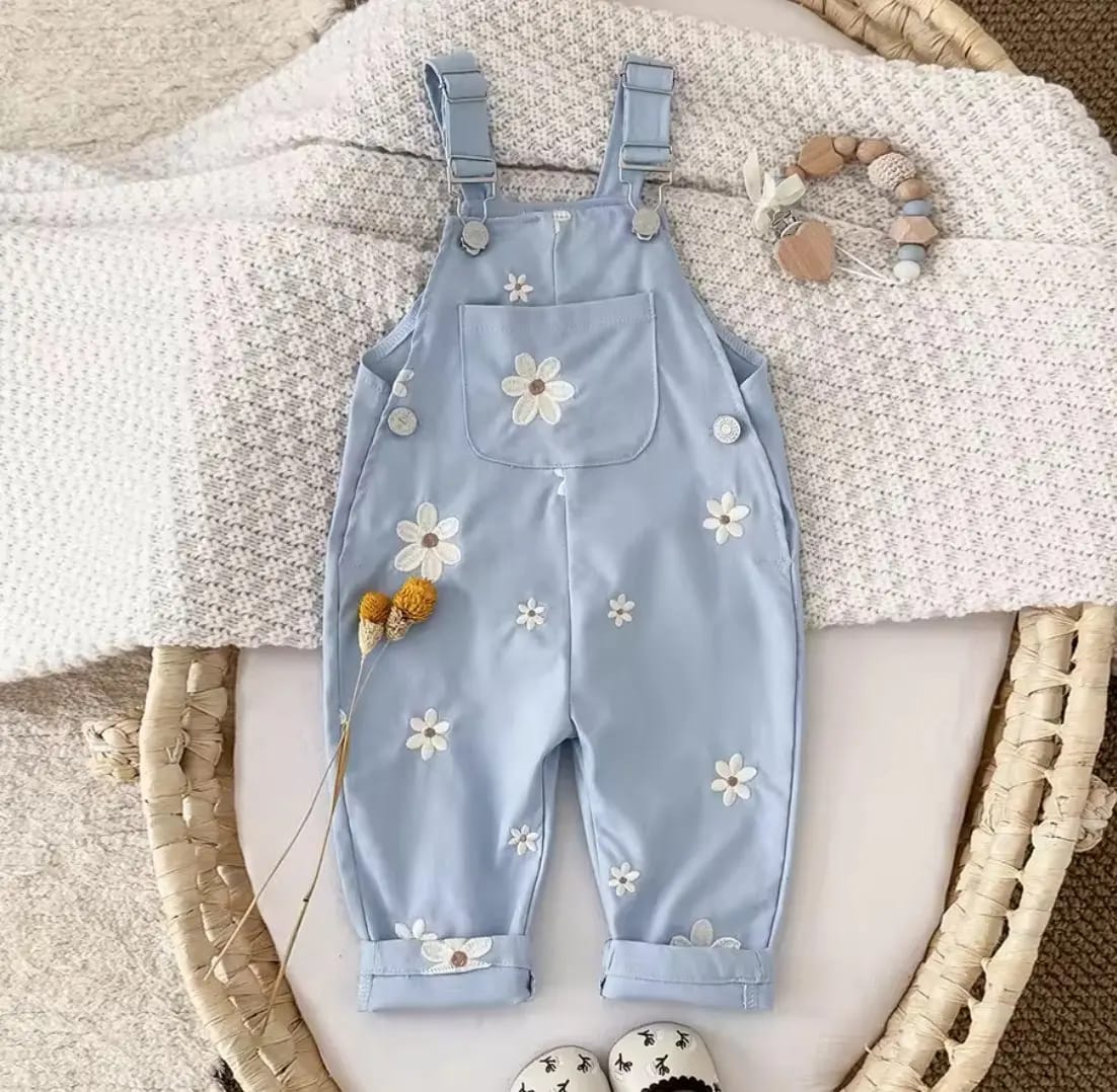 Customer photo review of Blue Flower Embroidery Jumpsuit