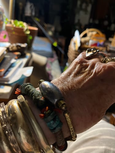 Customer photo review of Celestial Iron Wisdom Bracelet | Spiritual Protection, Good Fortune & Inner Strength